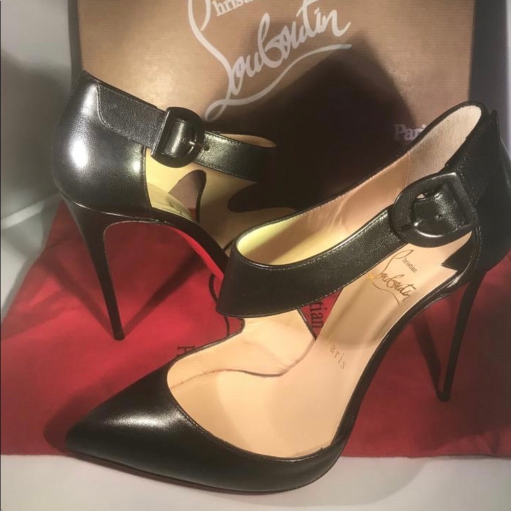 Black Sharpeta 100 Cutout Leather Pumps